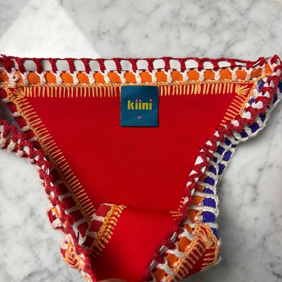 KIINI Red swim bottoms - Picture 2 of 3